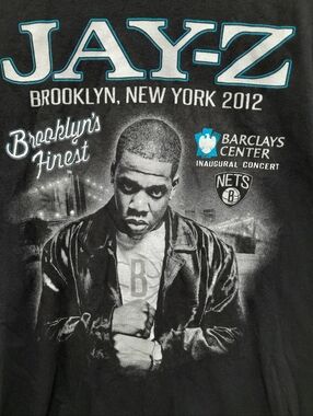 Jay Z Vintage Hip-Hop Tee 2012 Hello Brooklyn Barclays Tour T Shirt Men’s Medium